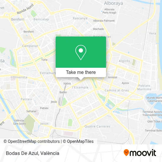 Bodas De Azul map
