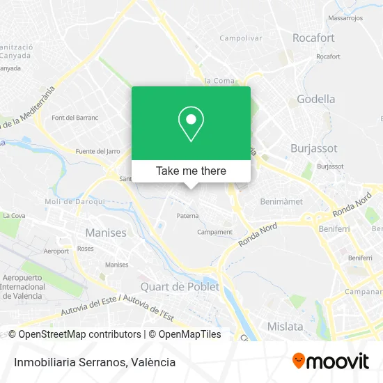 Inmobiliaria Serranos map