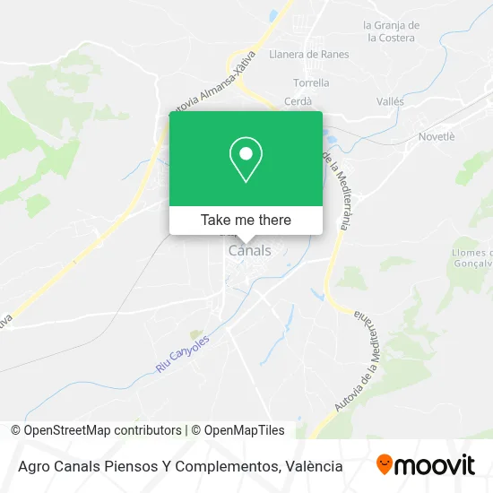 Agro Canals Piensos Y Complementos map