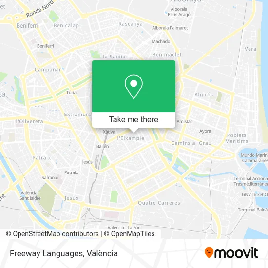 Freeway Languages map