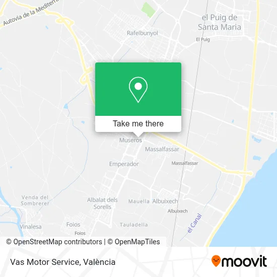 Vas Motor Service map