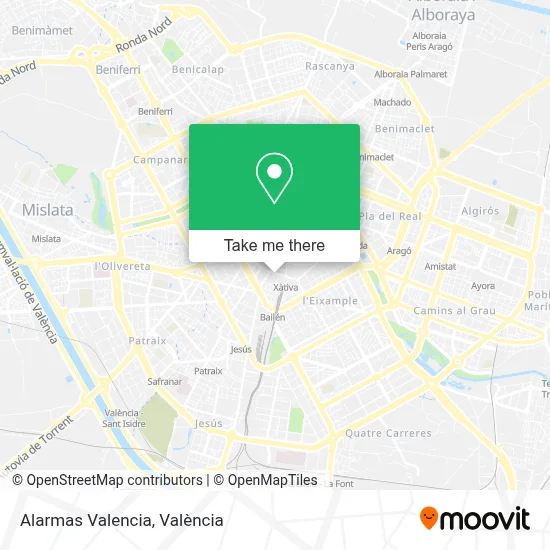 Alarmas Valencia map