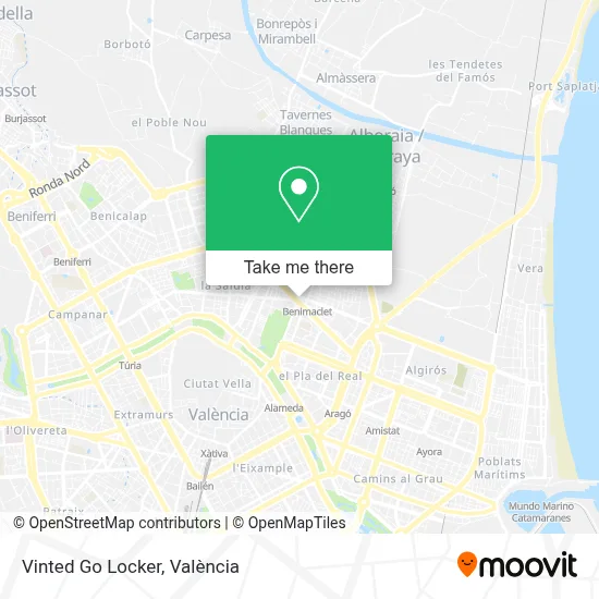 Vinted Go Locker map