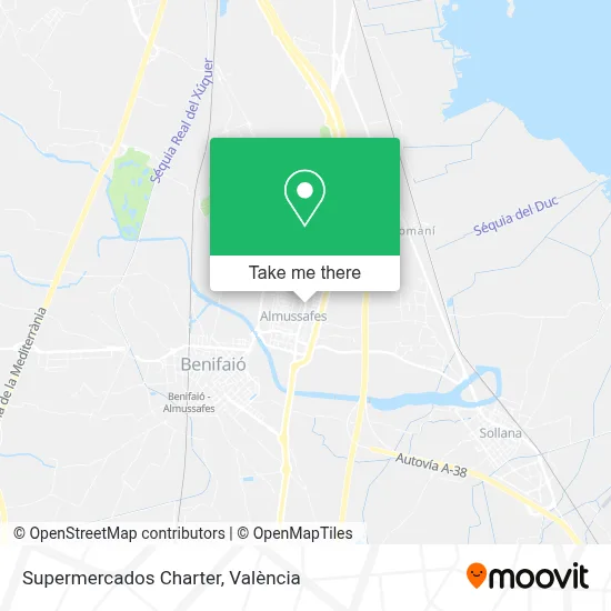 Supermercados Charter map