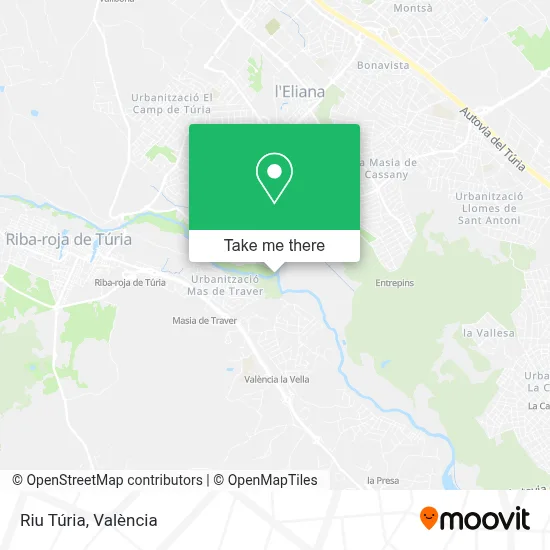 Riu Túria map