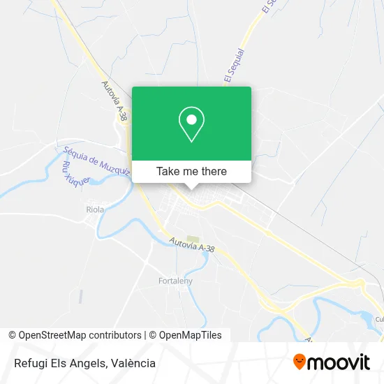 Refugi Els Angels map