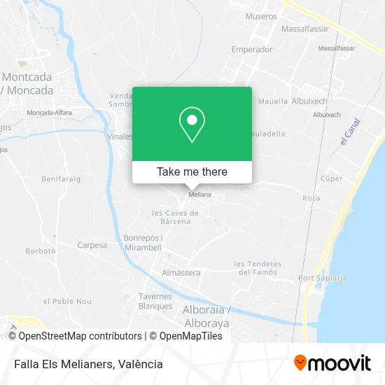 Falla Els Melianers map
