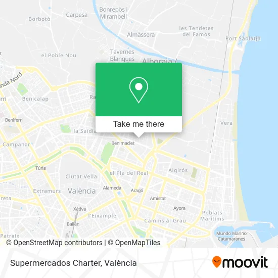 Supermercados Charter map