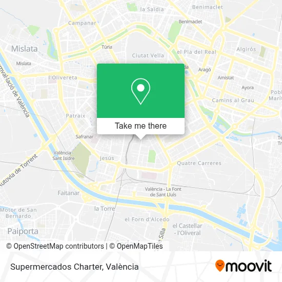 Supermercados Charter map