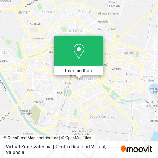 Virtual Zone Valencia | Centro Realidad Virtual map