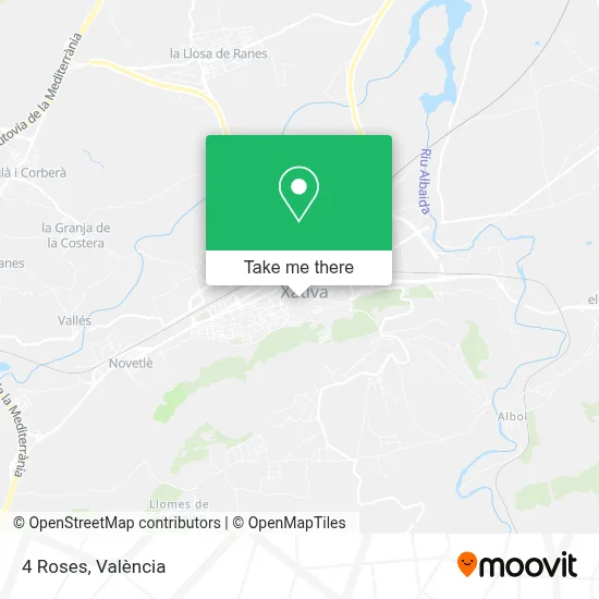 4 Roses map