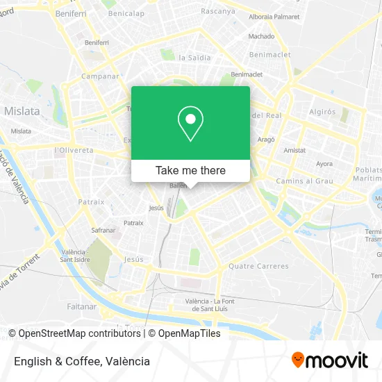 English & Coffee map