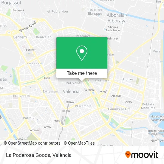 La Poderosa Goods map