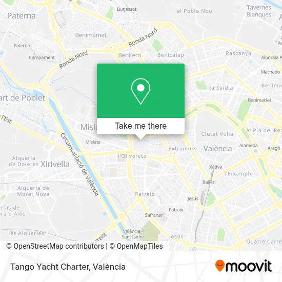 Tango Yacht Charter map