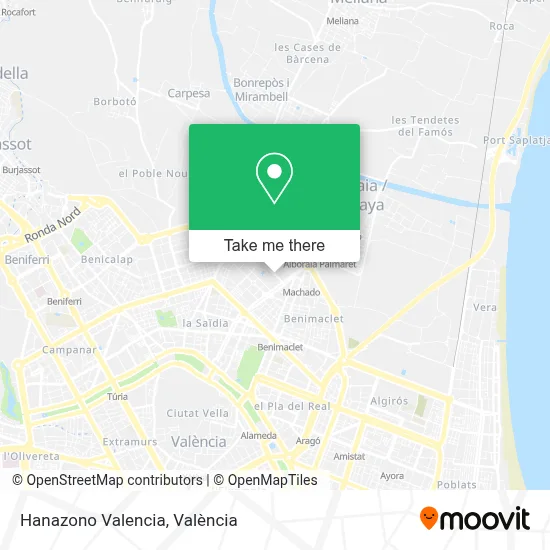 Hanazono Valencia map