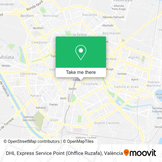 DHL Express Service Point (Ohffice Ruzafa) map