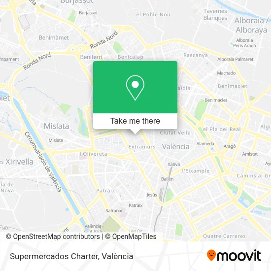 Supermercados Charter map