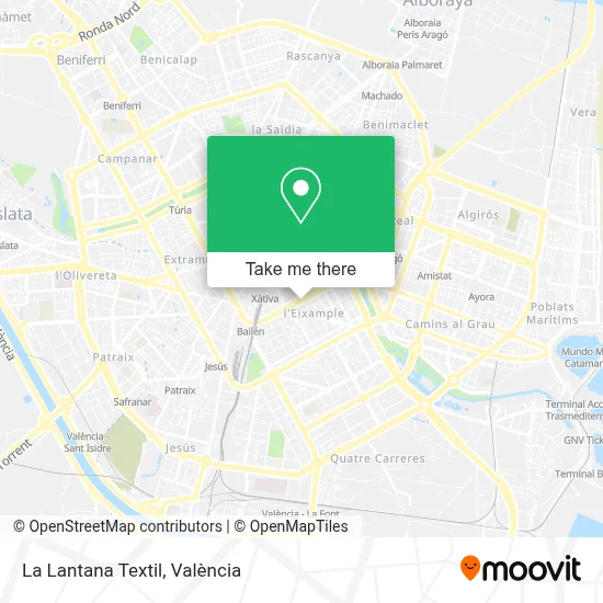 La Lantana Textil map