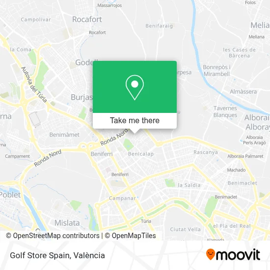 Golf Store Spain map