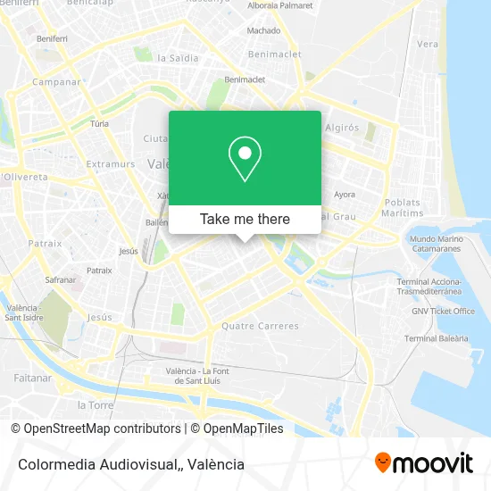 Colormedia Audiovisual, map