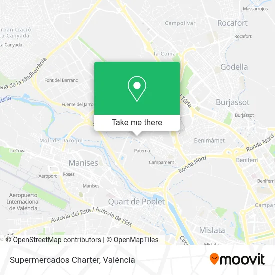 Supermercados Charter map