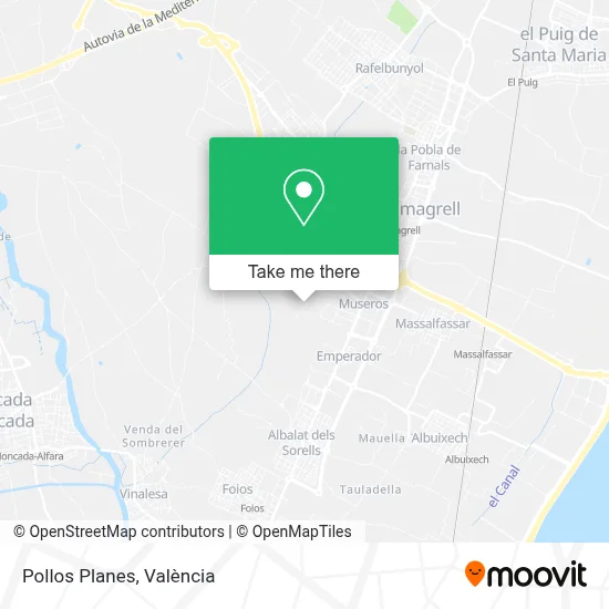 Pollos Planes map