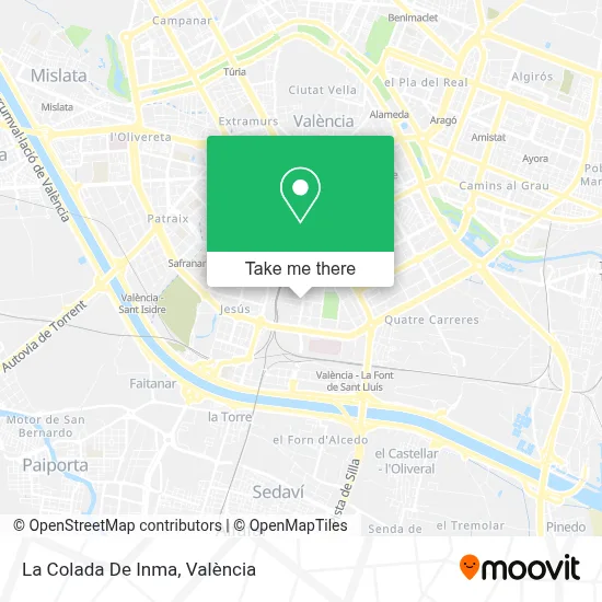 La Colada De Inma map