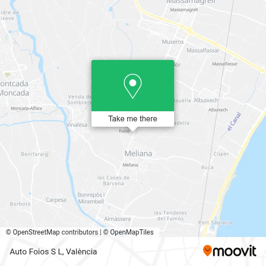 Auto Foios S L map
