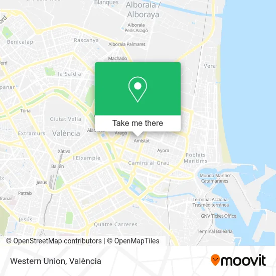 Western Union map