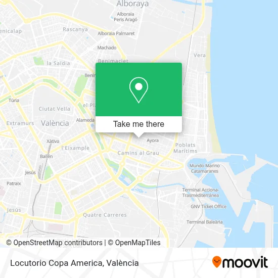 Locutorio Copa America map