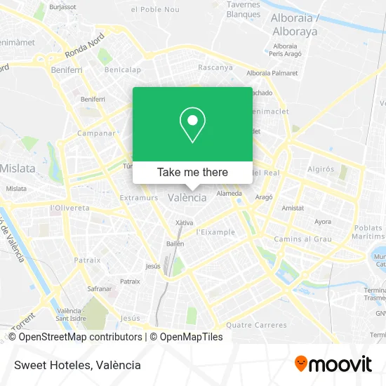 Sweet Hoteles map