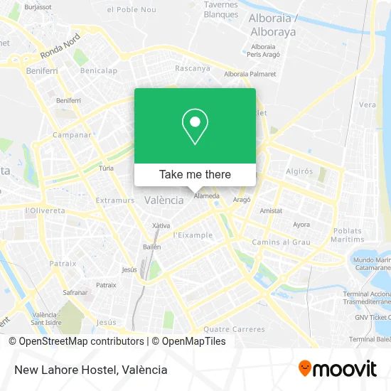 New Lahore Hostel map