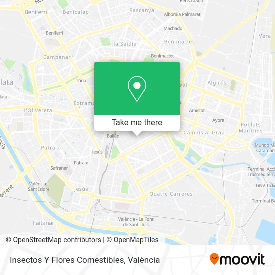 Insectos Y Flores Comestibles map