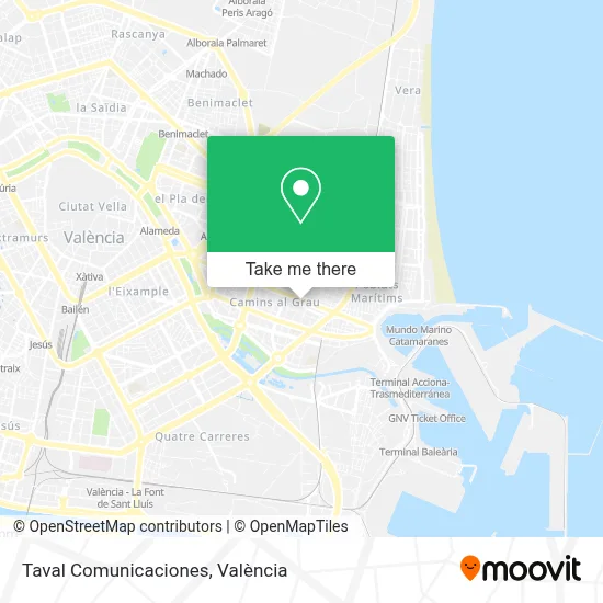 Taval Comunicaciones map