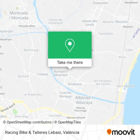 Racing Bike & Talleres Lebasi map