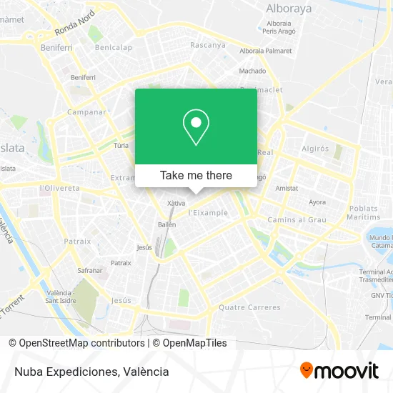 Nuba Expediciones map
