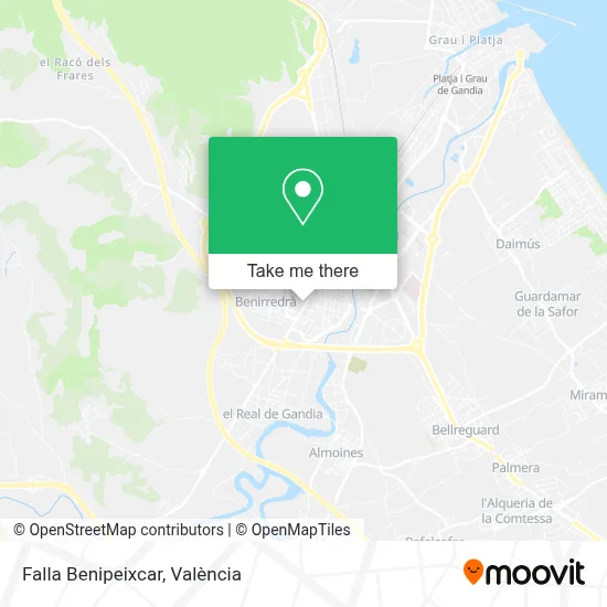 Falla Benipeixcar map