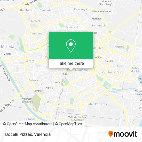 Bocelli Pizzas map
