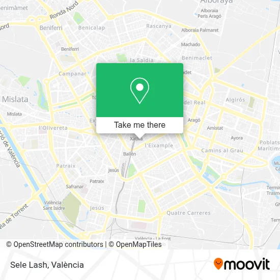 Sele Lash map