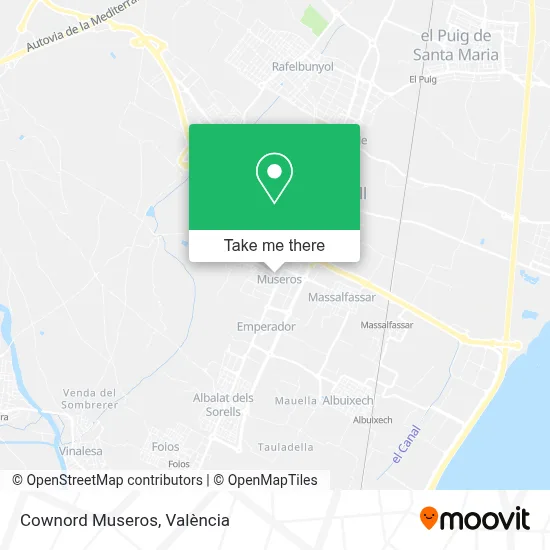 Cownord Museros map