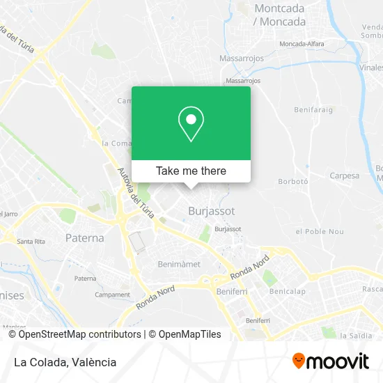 La Colada map