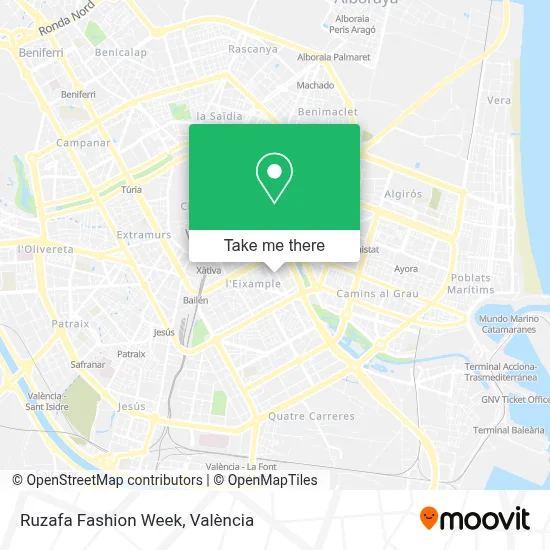 Ruzafa Fashion Week map