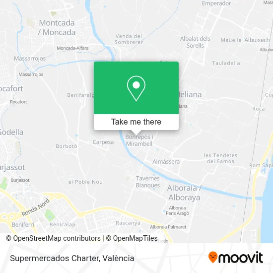 Supermercados Charter map
