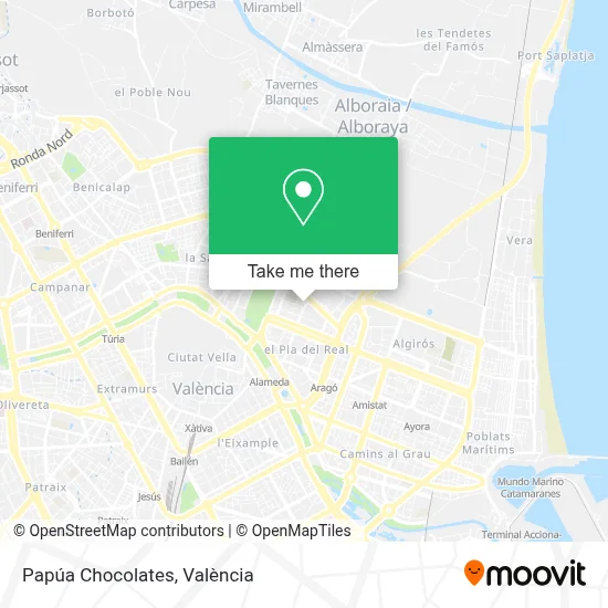 Papúa Chocolates map