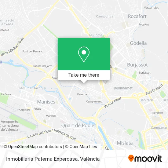Inmobiliaria Paterna Expercasa map