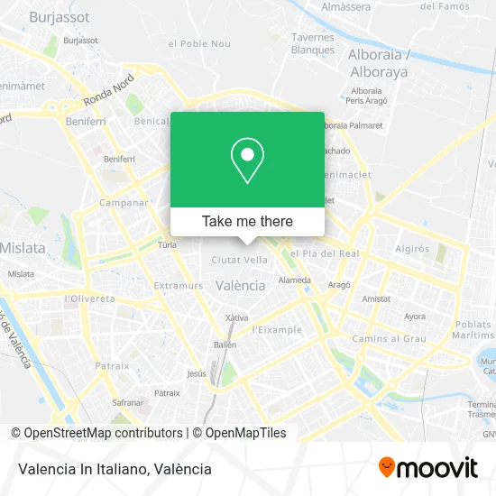 Valencia In Italiano map
