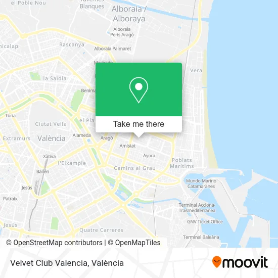 Velvet Club Valencia map