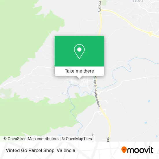 Vinted Go Parcel Shop map
