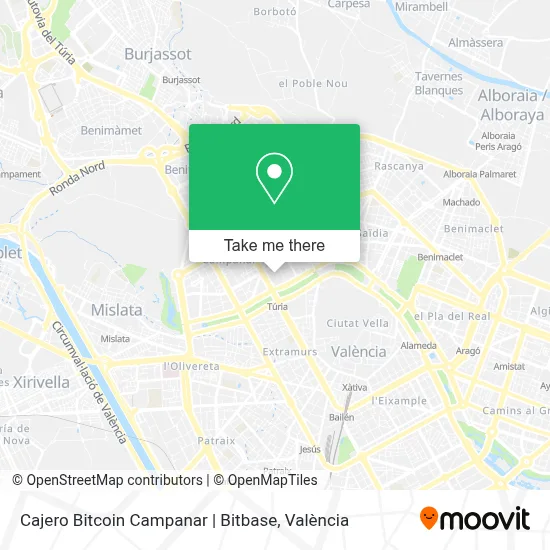 Cajero Bitcoin Campanar | Bitbase map