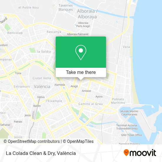 La Colada Clean & Dry map